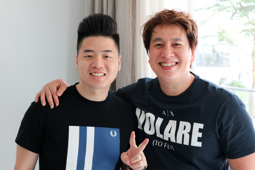 Collin Seow with a student